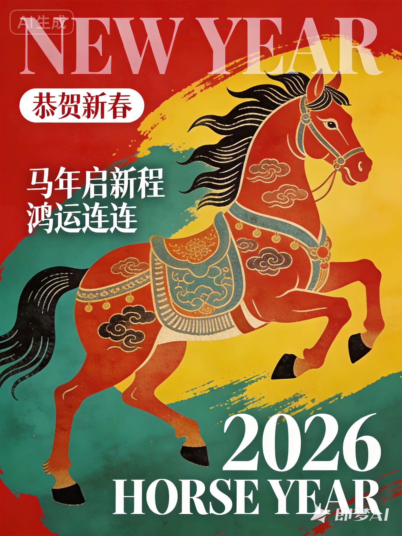 马年新春系列海报 系列图 1